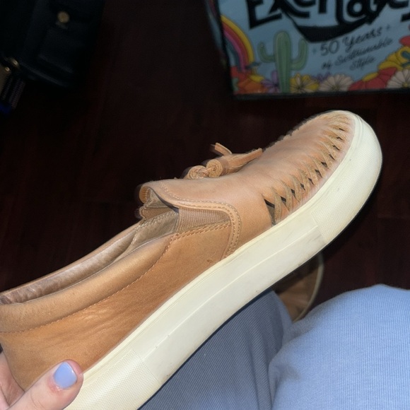 Vince Camuto brown slip on shoes tassels Size 8/38 Leather Kayleena - Picture 3 of 5